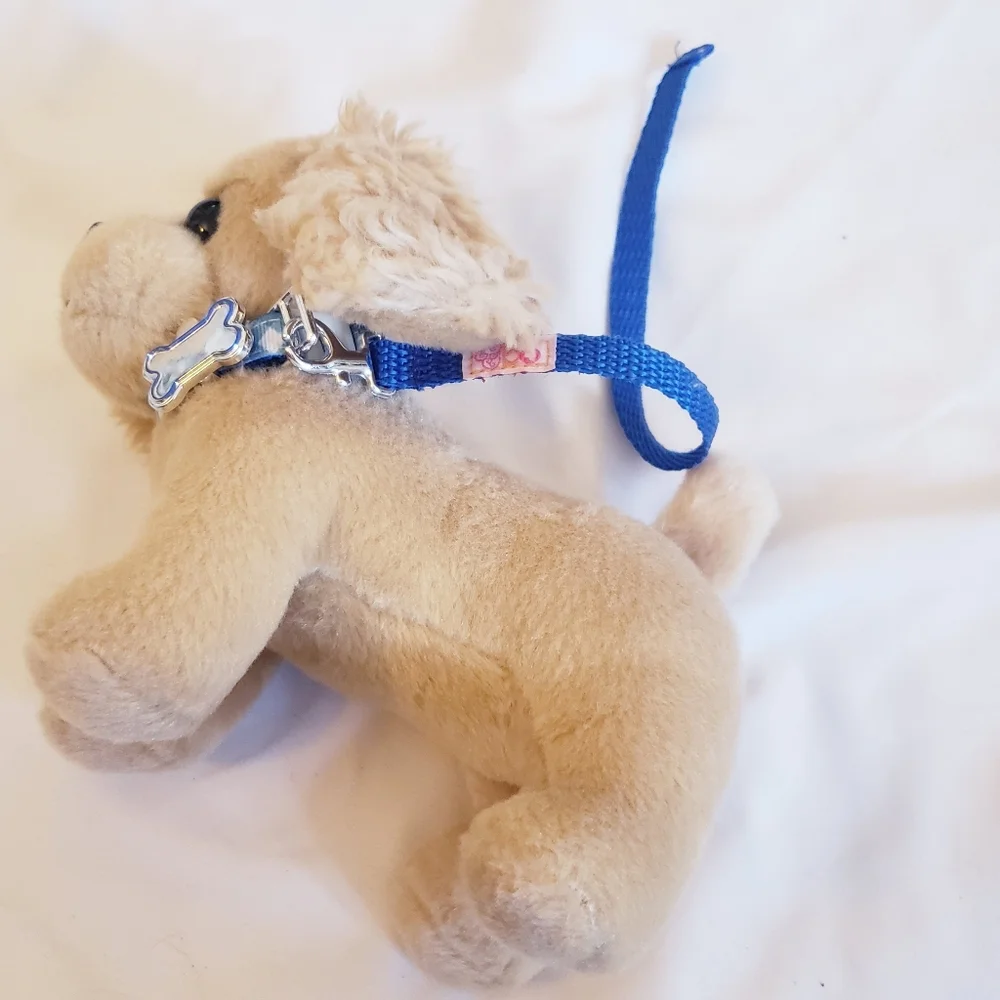 Our Generation Plush Dog with Blue Leash